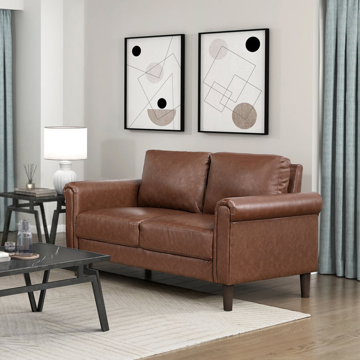 OakvillePark Marlinth Faux Leather Loveseat