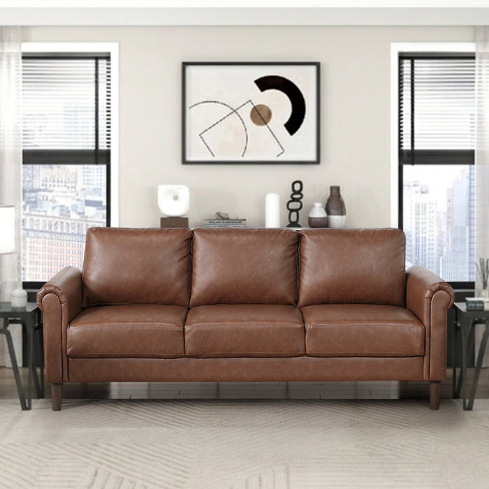 OakvillePark Marlinth Faux Leather Sofa