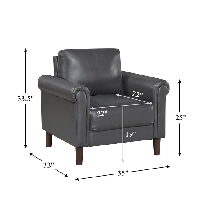 OakvillePark Marlinth Faux Leather Chair