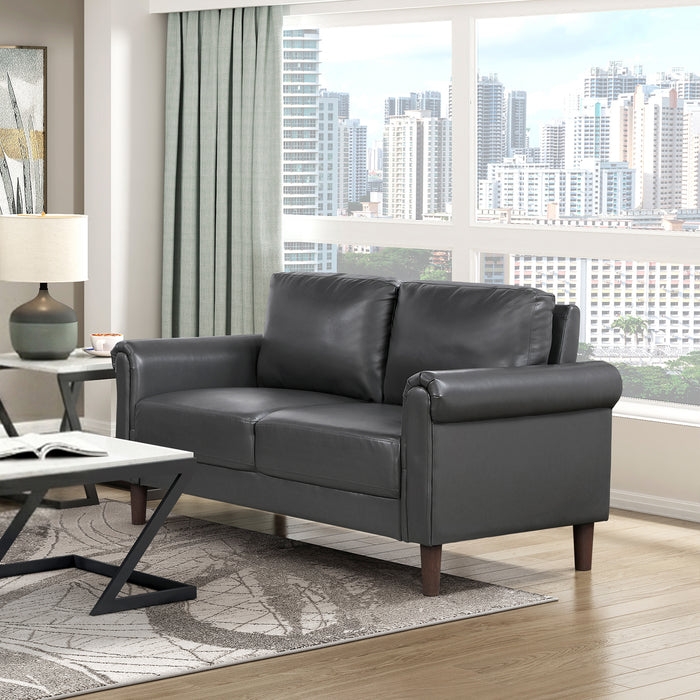 OakvillePark Marlinth Faux Leather Loveseat