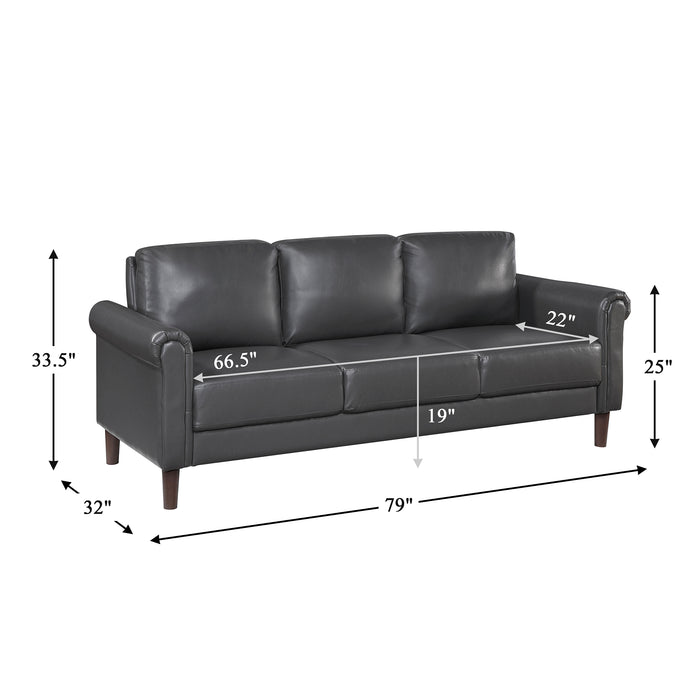 OakvillePark Marlinth Faux Leather Sofa