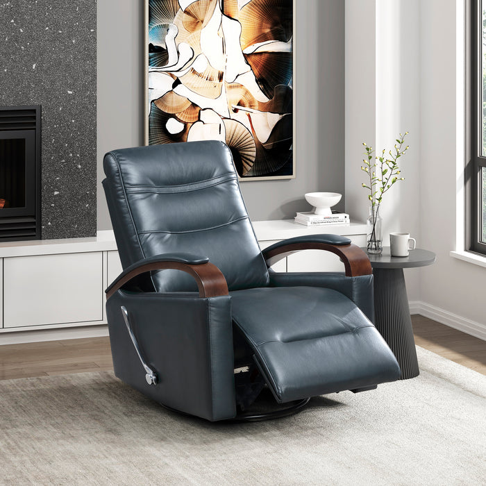 OakvillePark Goldenmere Faux Leather Manual Swivel Glider Reclining Chair