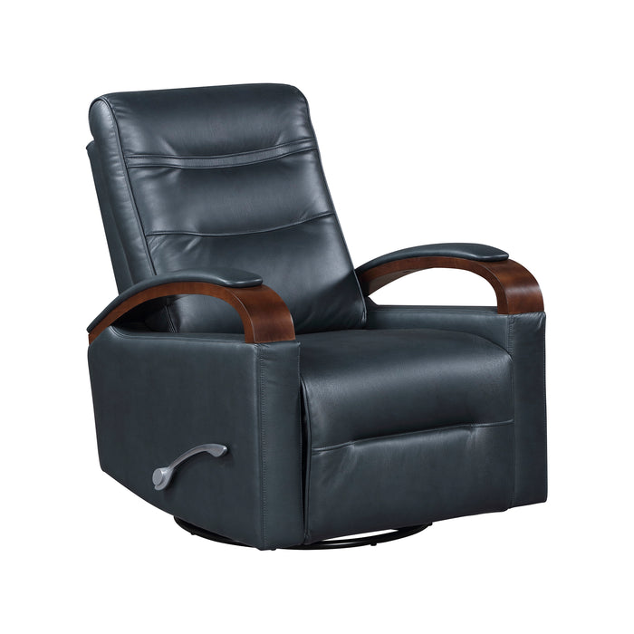 OakvillePark Goldenmere Faux Leather Manual Swivel Glider Reclining Chair