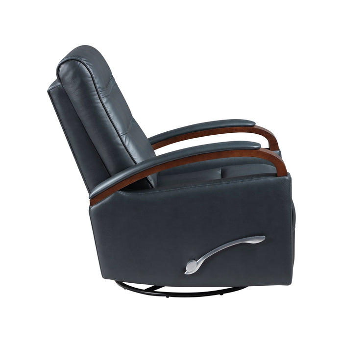 OakvillePark Goldenmere Faux Leather Manual Swivel Glider Reclining Chair