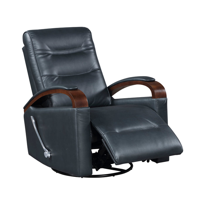 OakvillePark Goldenmere Faux Leather Manual Swivel Glider Reclining Chair