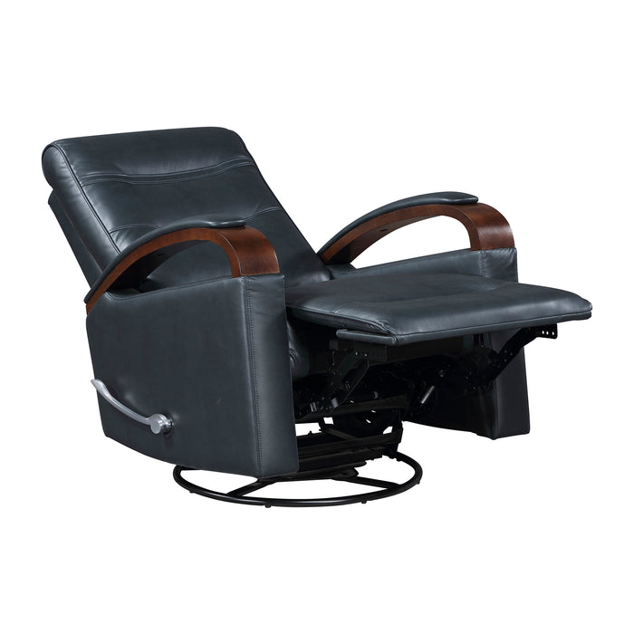 OakvillePark Goldenmere Faux Leather Manual Swivel Glider Reclining Chair