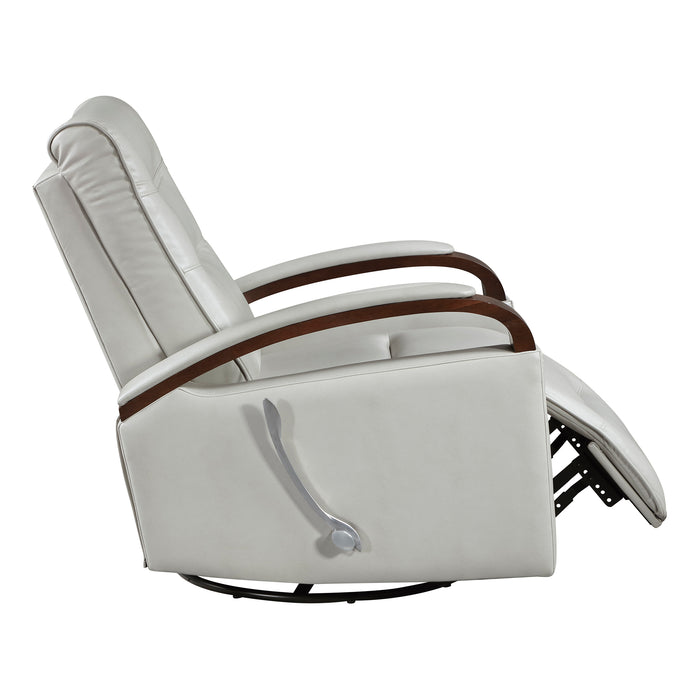 OakvillePark Goldenmere Faux Leather Manual Swivel Glider Reclining Chair