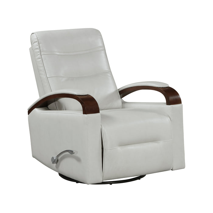 OakvillePark Goldenmere Faux Leather Manual Swivel Glider Reclining Chair