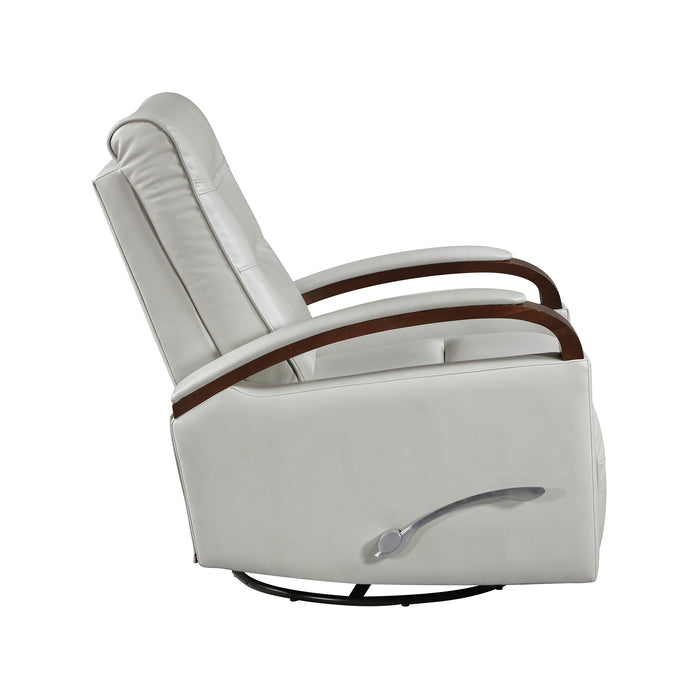 OakvillePark Goldenmere Faux Leather Manual Swivel Glider Reclining Chair