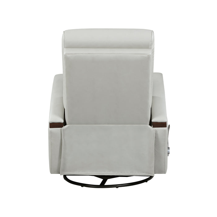 OakvillePark Goldenmere Faux Leather Manual Swivel Glider Reclining Chair