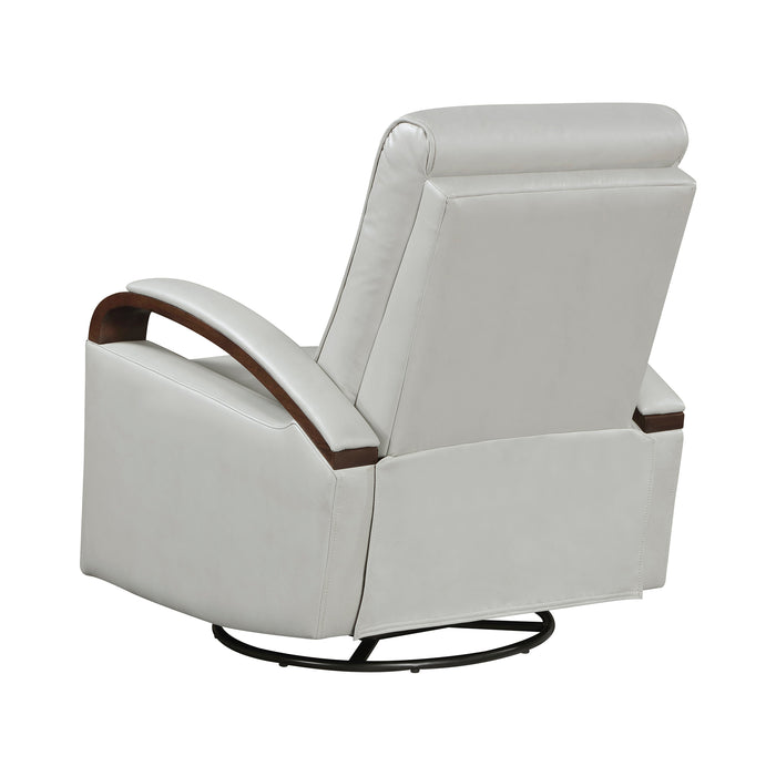 OakvillePark Goldenmere Faux Leather Manual Swivel Glider Reclining Chair