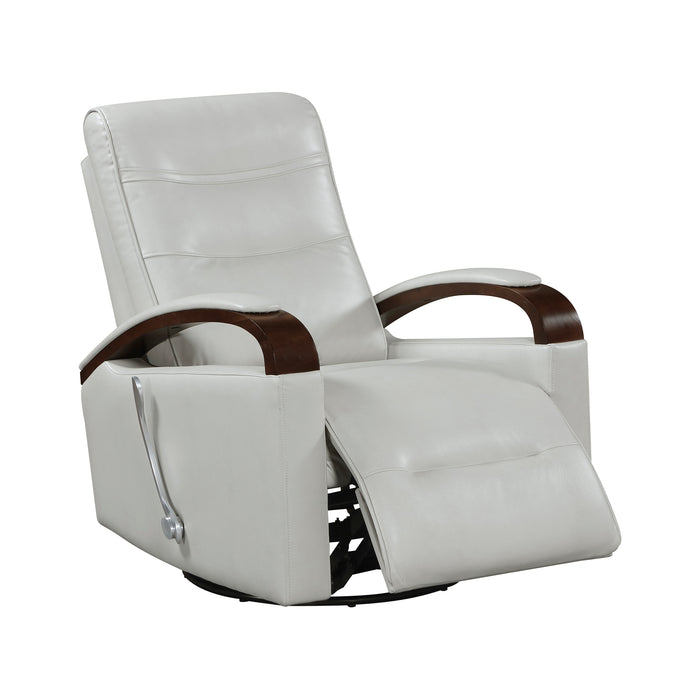 OakvillePark Goldenmere Faux Leather Manual Swivel Glider Reclining Chair