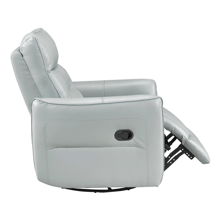 OakvillePark Pinebrae Leather Manual Swivel Glider Recliner