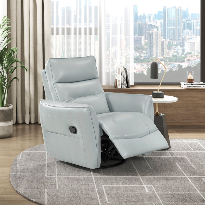 OakvillePark Pinebrae Leather Manual Swivel Glider Recliner