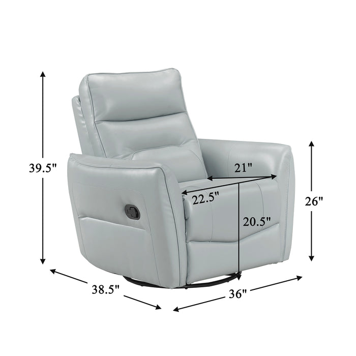 OakvillePark Pinebrae Leather Manual Swivel Glider Recliner