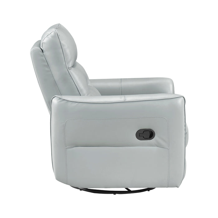 OakvillePark Pinebrae Leather Manual Swivel Glider Recliner