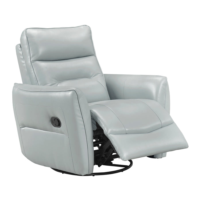 OakvillePark Pinebrae Leather Manual Swivel Glider Recliner