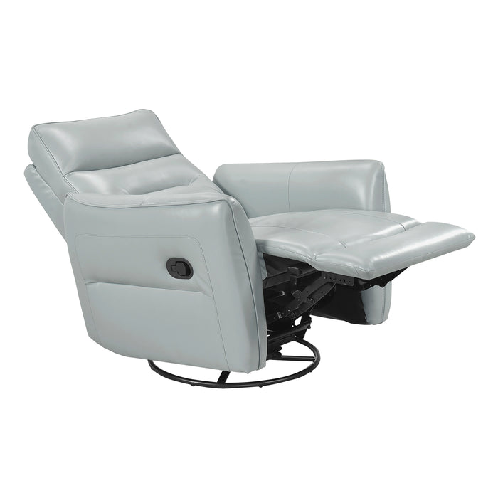 OakvillePark Pinebrae Leather Manual Swivel Glider Recliner