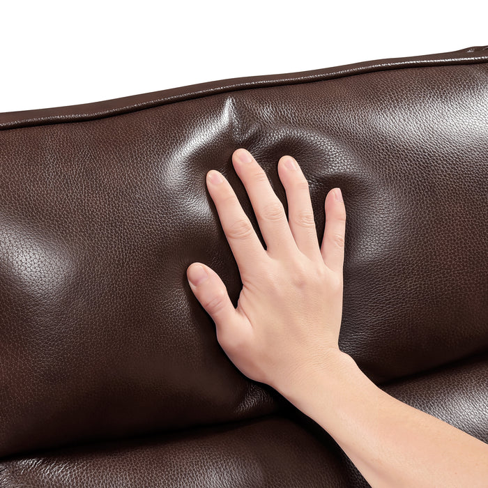OakvillePark Pinebrae Leather Manual Swivel Glider Recliner
