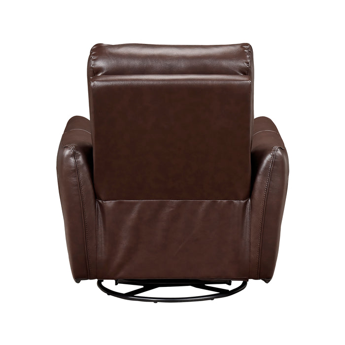 OakvillePark Pinebrae Leather Manual Swivel Glider Recliner
