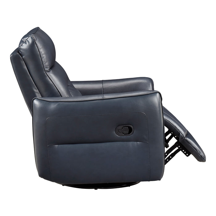 OakvillePark Pinebrae Leather Manual Swivel Glider Recliner