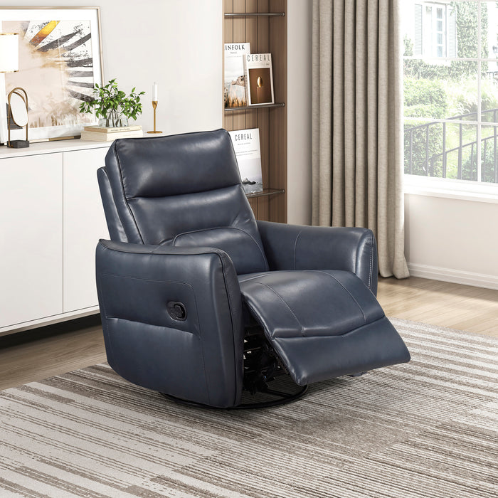 OakvillePark Pinebrae Leather Manual Swivel Glider Recliner