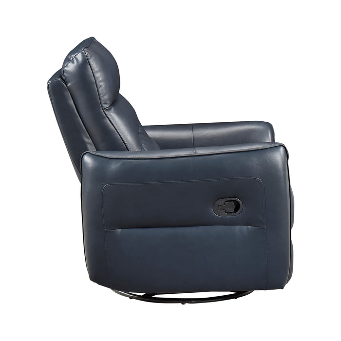 OakvillePark Pinebrae Leather Manual Swivel Glider Recliner