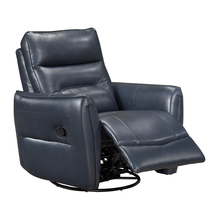 OakvillePark Pinebrae Leather Manual Swivel Glider Recliner