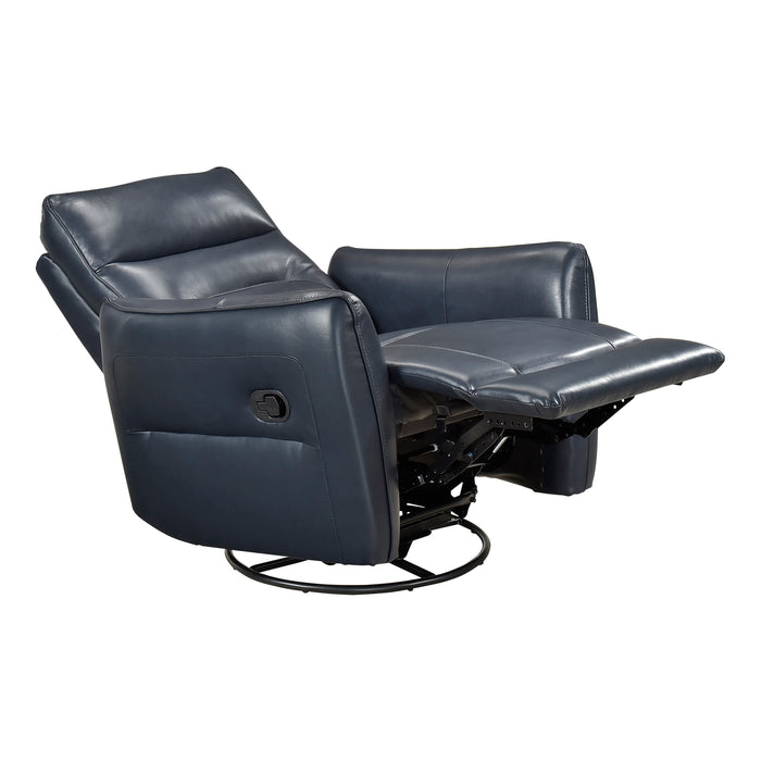 OakvillePark Pinebrae Leather Manual Swivel Glider Recliner