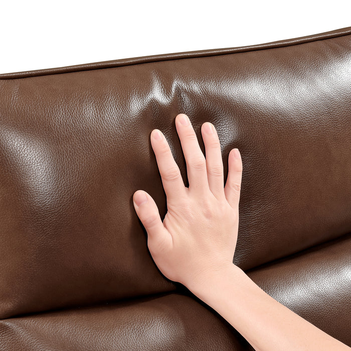 OakvillePark Pinebrae Leather Manual Swivel Glider Recliner