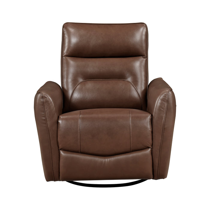 OakvillePark Pinebrae Leather Manual Swivel Glider Recliner