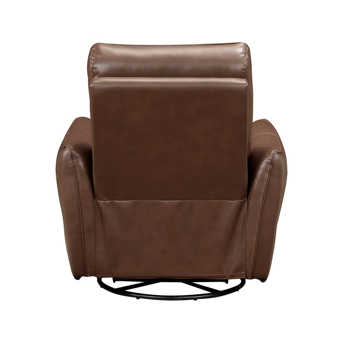 OakvillePark Pinebrae Leather Manual Swivel Glider Recliner