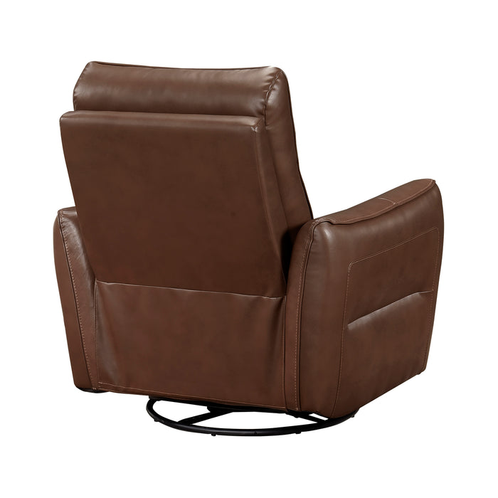 OakvillePark Pinebrae Leather Manual Swivel Glider Recliner