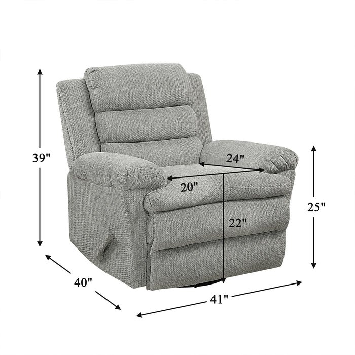 OakvillePark Windcroft Microfiber Swivel Glider Recliner