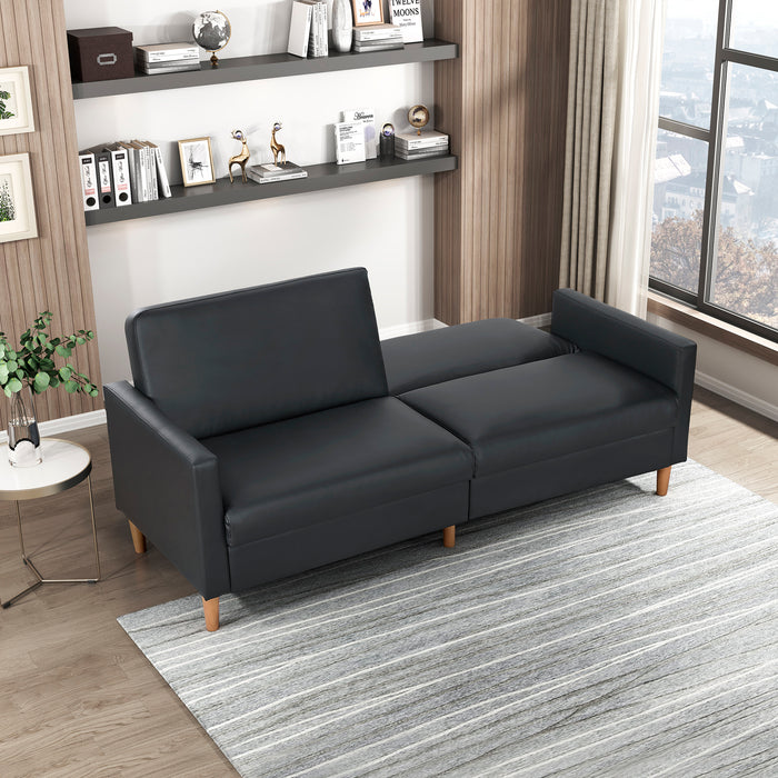 OakvillePark Cedarsong Faux Leather Convertible Sofa Bed