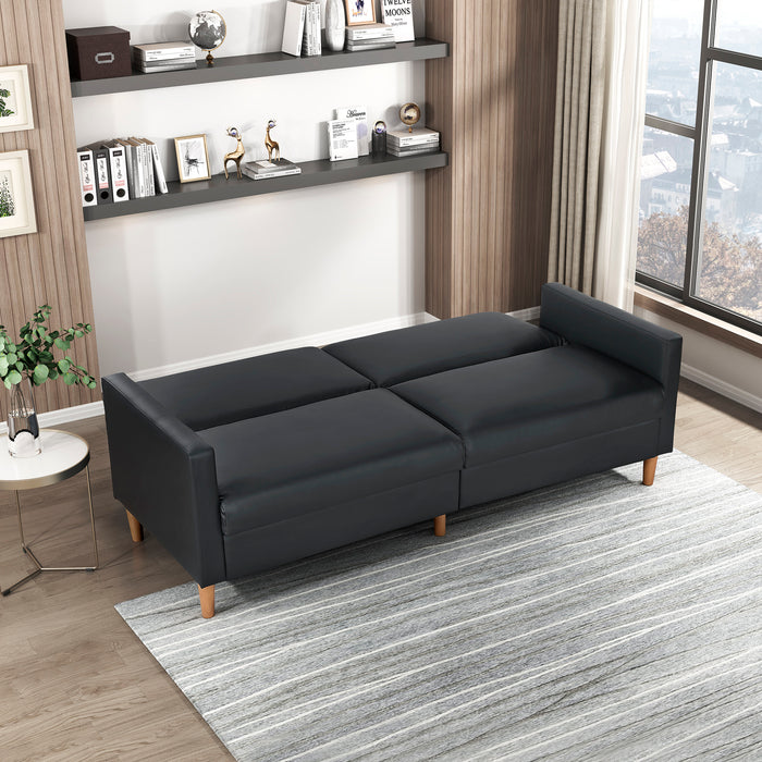OakvillePark Cedarsong Faux Leather Convertible Sofa Bed