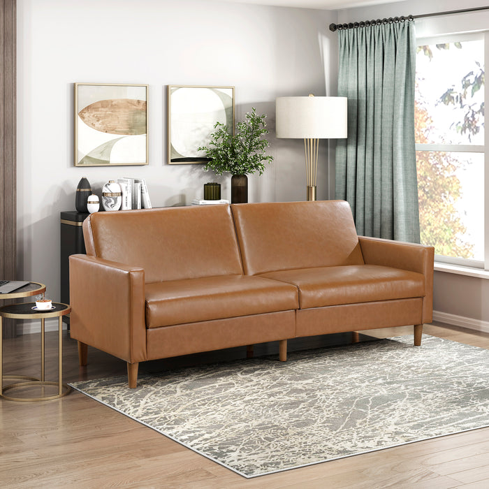 OakvillePark Cedarsong Faux Leather Convertible Sofa Bed