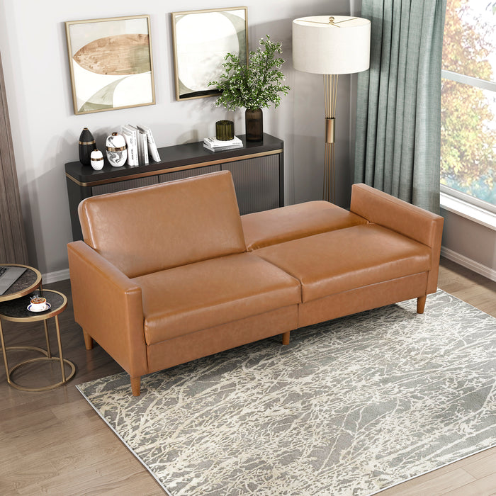OakvillePark Cedarsong Faux Leather Convertible Sofa Bed