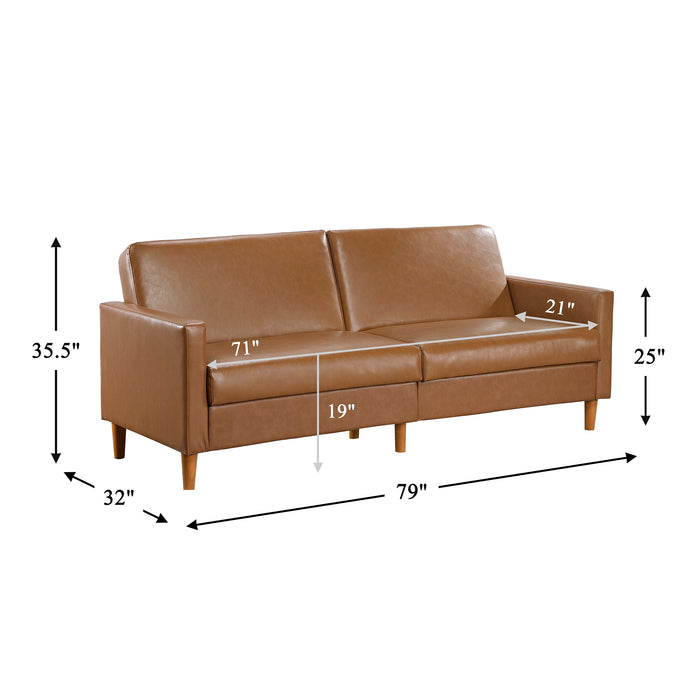 OakvillePark Cedarsong Faux Leather Convertible Sofa Bed