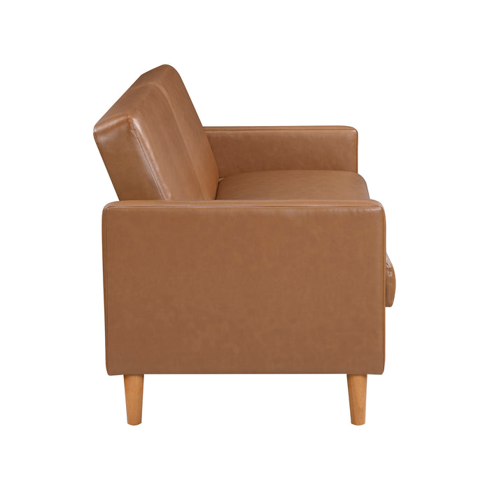 OakvillePark Cedarsong Faux Leather Convertible Sofa Bed